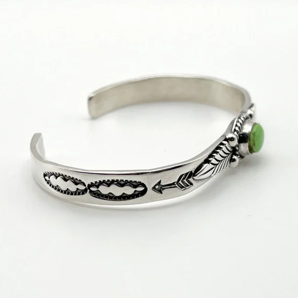 Albert Jake, Native American Jewelry – Natural Sonoran Turquoise Cuff Bracelet